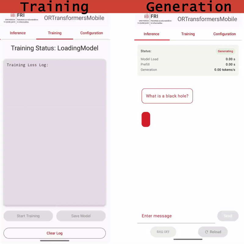 Example of MobileTransformers application